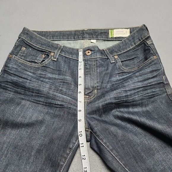 Essential Womens Jeans 8 Reg Stretch Dark Blue Wide Leg Relaxed Gap 1969 - Picture 3 of 10